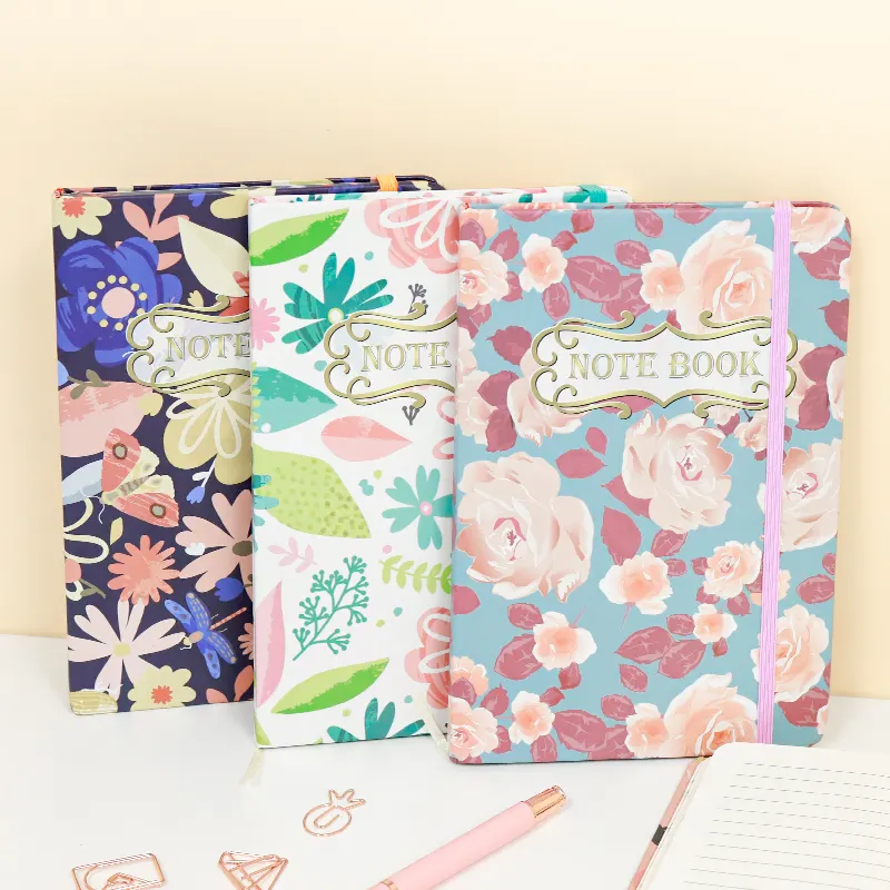 Diário planejador floral escola flor bonito impressão personalizada 2023 a5 planejador binder