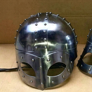 Casque de guerrier viking médiéval en acier antique, armure médiévale en acier, casque viking poli, casque en métal - Product Image 4