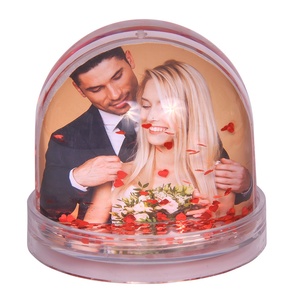 Tabella di cerimonia nuziale Bianco della Neve di Musica Box Dome sfera di Acqua di Plastica - Product Image 4