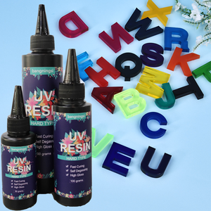 อีพ็อกซี่เรซิน UV-30G/100G/250G/1000G/คริสตัลชนิดแข็งใสกาวอัลตราไวโอเลตบ่มอีพอกซีเรซินคริสตัลสำหรับเครื่องประดับ DIY Makin - Product Image 1