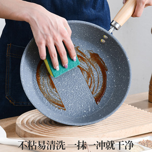 Sartén Antiadherente Cross Glaze de Piedra Maifan, Redonda, Compatible con Inducción y Estufa de Gas, para Uso Doméstico, para Cocinar Filetes - Product Image 5