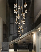 Lustre suspendu moderne en laiton personnalisé pour restaurant bar île éclairage simple lustre suspendu de cuisine pour escalier de maison