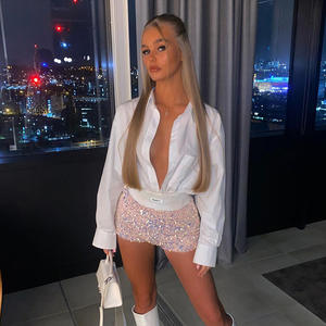 Mini <span class=keywords><strong>pantaloncini</strong></span> <span class=keywords><strong>con</strong></span> paillettes glitterate Clubwear abiti da ballo <span class=keywords><strong>pantaloncini</strong></span> <span class=keywords><strong>con</strong></span> paillettes Skinny Bottoms per <span class=keywords><strong>donna</strong></span> Casual - Product Image 3