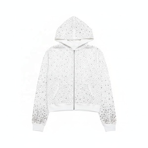 Sweat-shirt à capuche unisexe à imprimé floral violet, coupe classique, en coton tricoté, décontracté, pour l'automne - Product Image 5
