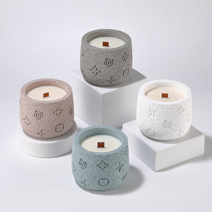Nuevos Portavelas de Yeso de Roca Volcánica Mate con Patrones Exquisitos, Difusores de Aroma, Recipientes para Velas Aromáticas, Recuerdos para Fiestas - Product Image 4