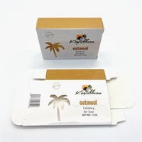 Boîte d'emballage de savon écologique personnalisée en carton blanc, petites boîtes à savon découpées avec fenêtre, conception gratuite, vente en gros