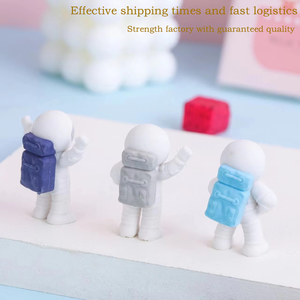 Soododo hadiah promosi kreatif ruang astronot berbentuk penghapus Mini lucu alat tulis siswa bahan karet tas pensil pola - Product Image 3