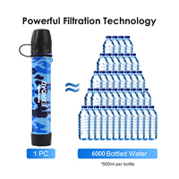 Paille filtrante à eau Exroad Mini sans BPA, purificateur d'eau personnel 5000L, équipement de survie d'urgence portable pour la randonnée, le camping et l'escalade