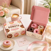 Boîtes d'emballage personnalisées en carton ondulé pour avions en papier, boîtes d'emballage pour desserts cuits et boîtes d'emballage pour beignets avec impression couleur