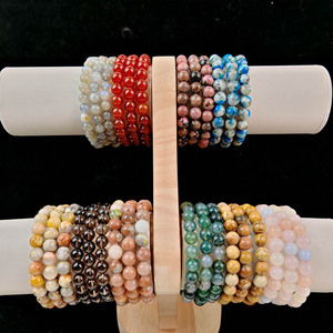 Bracelet en cristal de 8 mm en gros, bracelet ajustable, cadeaux, cornaline, quartz fumé, <span class=keywords><strong>labradorite</strong></span> pour la guérison - Product Image 3