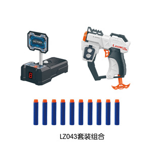 Set di <span class=keywords><strong>tiro</strong></span> con <span class=keywords><strong>pistola</strong></span> a proiettile morbido per bambini set di obiettivi con ripristino automatico e punteggio elettronico con pallottola morbida <span class=keywords><strong>pistola</strong></span> giocattolo - Product Image 1