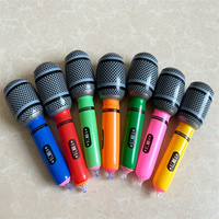 Microphones gonflables pour jeux d'imitation, jouets gonflables en forme de microphone, cadeaux personnalisés pour fêtes d'enfants, jouet gonflable pour piscine