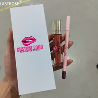 Kit de Rouge à Lèvres Végétalien 2-en-1 Mat et Brillant à Lèvres, Étiquette Privée, Doublure Imperméable, Ensemble Lèvres Longue Durée, Fonction Hydratante