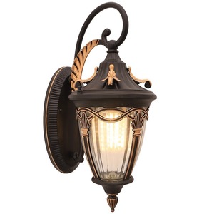 Applique murale de jardin noire vintage moderne luminaire extérieur avec corps en PC Luminaire externe de la Chine Lampes murales lanterne noire - Product Image 1