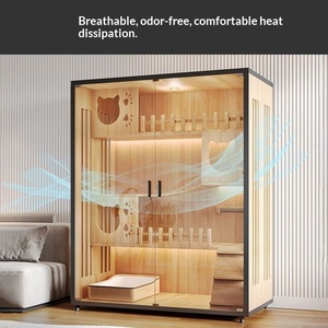 Casa para Gatos Moderna de Madera Maciza, Gabinete para Mascotas, Jaula para Gatos, Transpirable, Impermeable, Cálida, Casa para Gatos de Interior para Todas las Estaciones - Product Image 2