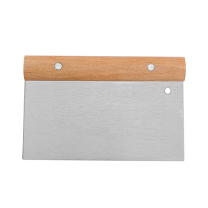 Thép không gỉ Pastry <span class=keywords><strong>scraper</strong></span>-<span class=keywords><strong>Dough</strong></span> băng ghế dự bị <span class=keywords><strong>scraper</strong></span> bánh mì Cutter Chopper với tay cầm bằng gỗ cho nhà bếp - Product Image 2