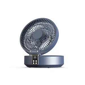 Akülü katlanır masa fanı otomatik salınımlı vantilatör uzaktan Mini Usb şarj edilebilir duvar montaj kulesi Fan ile Led ışık