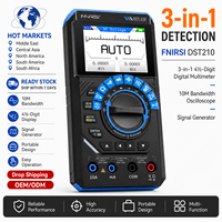 DST201 DST210 Multimeter Osiloskop Digital Profesional Layar TFT 2.8 Inci Baterai 3000MAh Pemicu Ganda untuk Laboratorium Elektronik