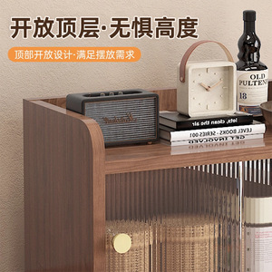 Solid Wood Cup Cabinet 3 Tier Dustproof <b>Storage</b> Rack For Desktop Organization <b>Sideboard</b> <b>Storage</b> Solution - Product Image 4