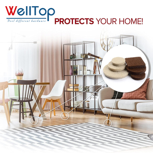 WELLTOP Nouveautés Offre Spéciale Accessoires de Meubles Patins de Protection pour Sols en <span class=keywords><strong>Bois</strong></span> Patins en <span class=keywords><strong>Feutre</strong></span> pour Pieds de Table, Canapé et Chaise - Product Image 4
