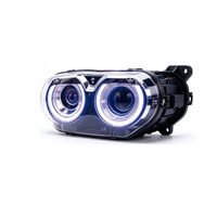 Conjunto de Faros Delanteros KEBEL RGB para Dodge Challenger 2015-, Luces LED Secuenciales DRL, Par de Lámparas Delanteras de Repuesto