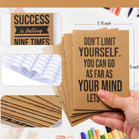 Carnet de notes personnalisé en papier kraft Maiwei, bloc-notes motivant, petit cahier d'exercices pour étudiants, cadeau, logo imprimable