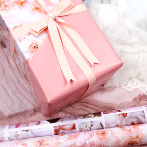 Factory Wholesale Birthday Volantine's Day Double-sided Luxury <b>Paper</b> Roll 43cm X 3m <b>Wrapping</b> <b>Paper</b> for Packaging - Product Image 6