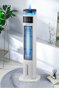 Refroidisseur d'air de brouillard de flamme bleue avec réservoir d'eau de 4L et veilleuse d'humidification de <span class=keywords><strong>ventilateur</strong></span> de tour de refroidissement à 3 vitesses pour l'application d'hôtel - Product Image 2