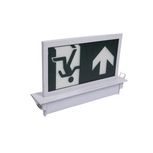 Iluminación comercial interior Techo empotrado 110-220V batería recargable doble carcasa de plástico acrílico LED señal de salida de emergencia - Product Image 5