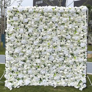 Mur de fleurs artificielles pour toile de <span class=keywords><strong>fond</strong></span> de scène de mariage, roses blanches, décorations pour événements, arrière-plan photographique - Product Image 5