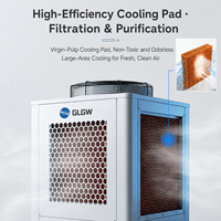 Refroidisseurs d'air évaporatifs mobiles autonomes, climatiseurs compacts à technologie d'évaporation froide