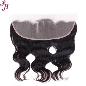 Extensiones de Cabello Humano con Cierre de Encaje Transparente FH 13X4 Brasileño 100% Cabello Humano Sin Procesar Frontal - Product Image 3
