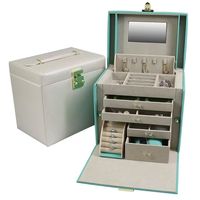 Boîte de rangement moderne pour bijoux et boucles d'oreilles, style empilable simple, en matériau BOPP, avec miroir, pour cadeaux et vente en gros en usine