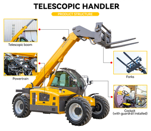 Forklift Teleskopik Hengwang 3 Ton, Tinggi Angkat 7 m, Telehandler Forklift Teleskopik untuk Dijual - Product Image 4