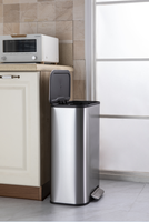 Seau de rangement à pédale en métal moderne et chic de 30L Poubelle à pédale pour une gestion efficace des déchets