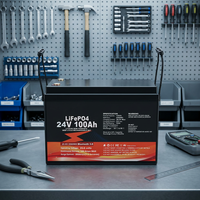 Batería de Litio de 24V 100Ah LiFePO4 de Ciclo Profundo para Almacenamiento de Energía Solar para Sistemas Fuera de la Red
