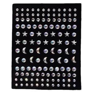 Almohadillas para los ojos, almohadillas para los ojos con cristales, perlas, fiesta, sin pegamento, para <span class=keywords><strong>la</strong></span> <span class=keywords><strong>frente</strong></span>, cara, diamantes de imitación, Acrílico - Product Image 1