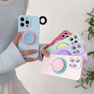 Chất Lượng Cao Silicone Bìa Hỗ Trợ Sạc Không Dây Với Đứng Cho <span class=keywords><strong>Iphone</strong></span> 13 14 15 16 Cộng Với Pro Max Điện Thoại Di Động Trường Hợp - Product Image 5