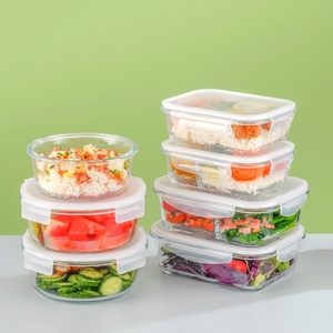 Ensemble de préparation de repas en verre pour étudiants, compatible micro-ondes, anti-fuite, triple compartiment, passe au lave-vaisselle, pour l'école, le bureau, le campus - Product Image 4