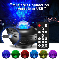 Projecteur de Lumière Stellaire pour Fête Disco, Décoration de Salle de Jeux, Lampe Veilleuse avec Haut-parleur Musical, Minuteur et Télécommande