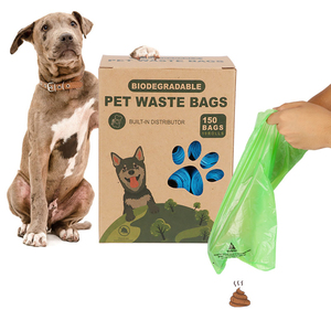 Venta al por mayor de bolsas de tierra para caca de perro con dispensador manos libres y correa caja de basura perfumada impresa personalizada plástico PE personalizable - Product Image 3