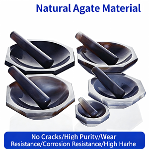 Laboratorium Agaat Vijzel en Stamper Set - Hoogwaardig Slijp- en Verwerkingsgereedschap voor Monsterbereiding & Chemische Analyse - Product Image 2