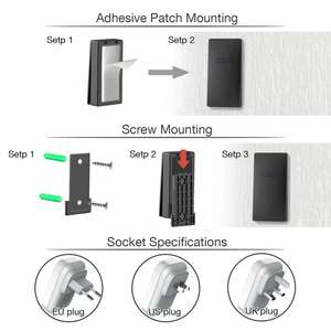 Sonnette intelligente sans fil 38 chansons pour la maison Sonnette de porte intelligente à prise de 150m avec affichage de la température - Product Image 2