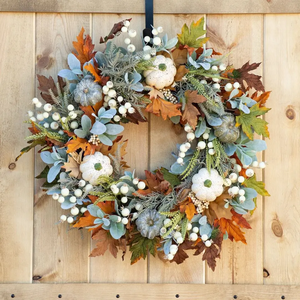 Venta Directa de Fábrica, Guirnalda de Plástico con Hojas de Arce y Calabaza para Decoración de Otoño y Acción de Gracias, 40/45cm - Product Image 4