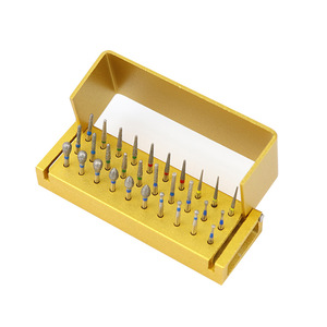 Kit de fraises dentaires 30 pièces 1,6 mm, fraises abrasives diamantées pour pièce à main haute vitesse, pour préparation et polissage dentaire, avec étui - Product Image 3