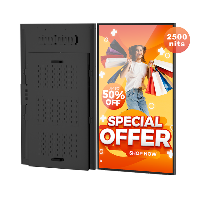 MWE Digital Signage Street Advertising LCD 4k/2k/1080p Cheap Video Window Screen 55 Inch Indoor Tv 3000 Nit Monitors Facing