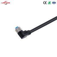 Câble pré-assemblé OEM surmoulé M8 à 3/4 broches avec conducteur en cuivre flexible, étanche IP67, pour ordinateur industriel et moto