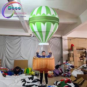 Costume de <span class=keywords><strong>ballon</strong></span> à air chaud <span class=keywords><strong>gonflable</strong></span> à rayures vertes et blanches pour défilé - Product Image 1