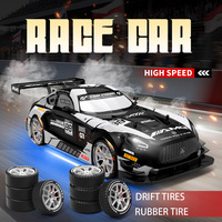 Coche RC de Derrape de Alta Velocidad 2.4G 1:16 con Control de Aceleración Proporcional, Luces Delanteras/Traseras, Chasis Colorido y Control Remoto