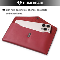 Tas amplop kulit sapi asli kualitas tinggi dompet penyimpan kartu panjang tipis tas genggam paspor dompet ponsel wanita